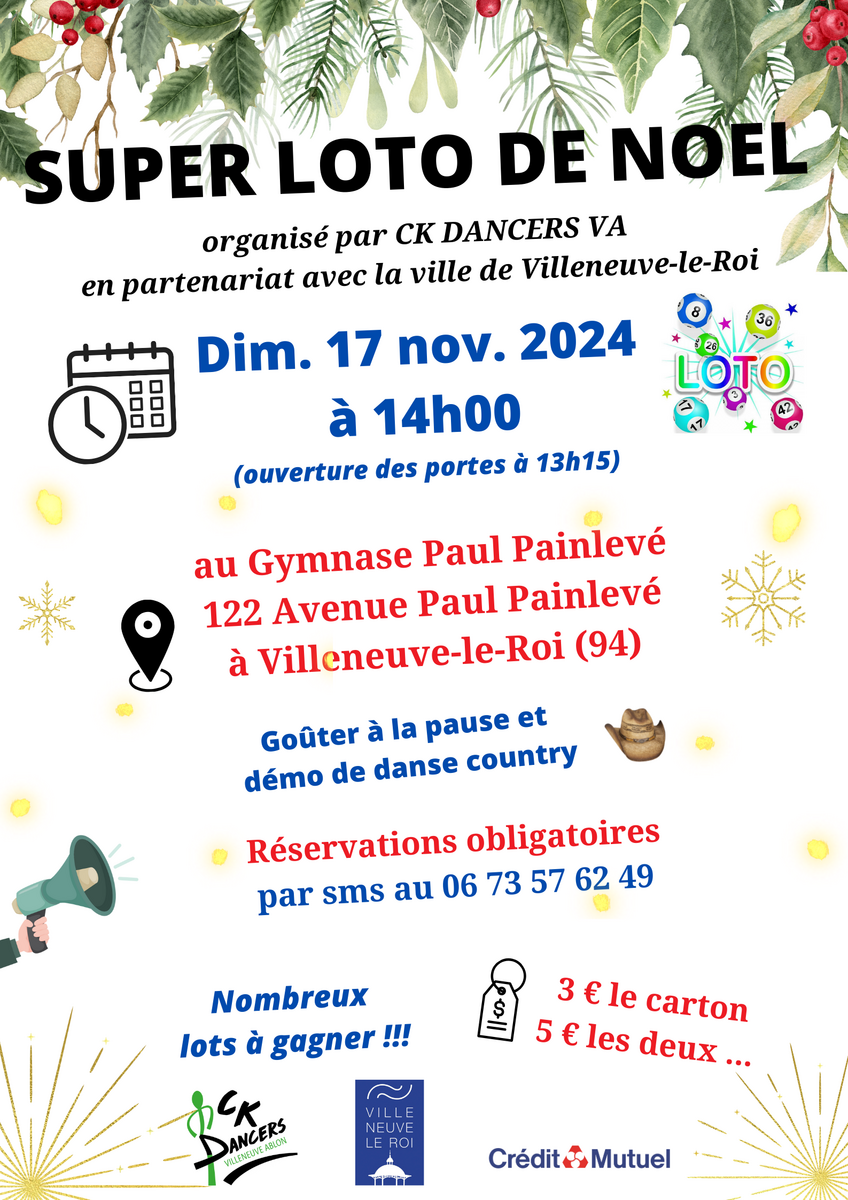 SUPER LOTO DE NOEL LE 17 NOVEMBRE 2024