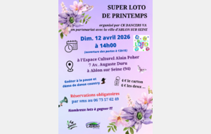 SUPER LOTO DE PRINTEMPS DU 12 AVRIL 2026